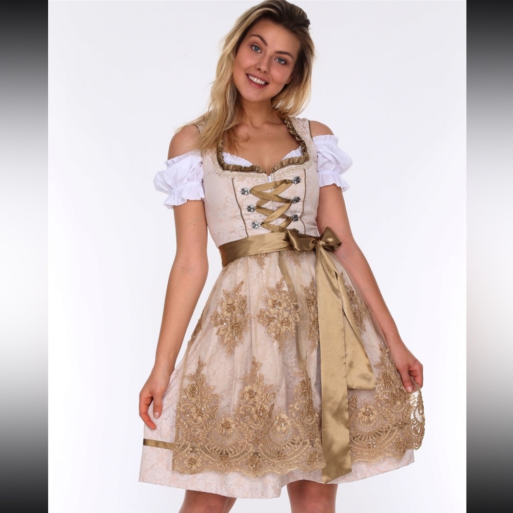 Oktoberfest Dirndl - Traditional Dress 3-Piece (included blouse&apron)